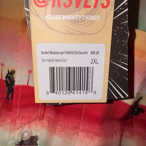 RSVLTS Star Wars Mandalorian Layers Shirt Sleeve Shirt 2XL NWT - Picture 5 of 8